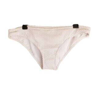Xhilaration Womens Swim XL Bikini White Textured Hipsters Swimsuit Bottoms